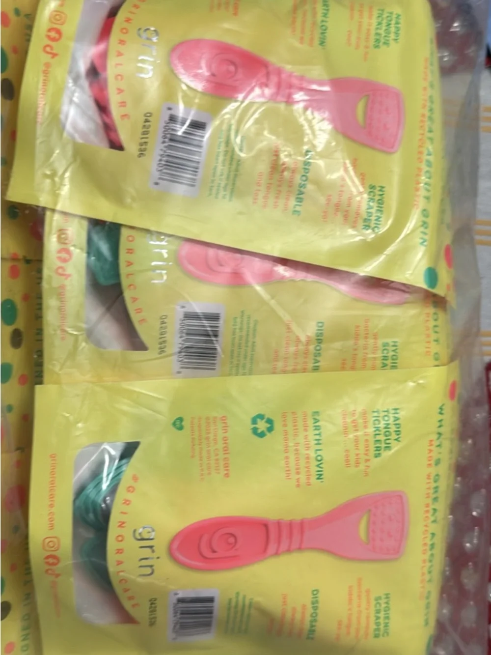Grin Kids Kiddo Tongue Cleaners - Pink & Teal